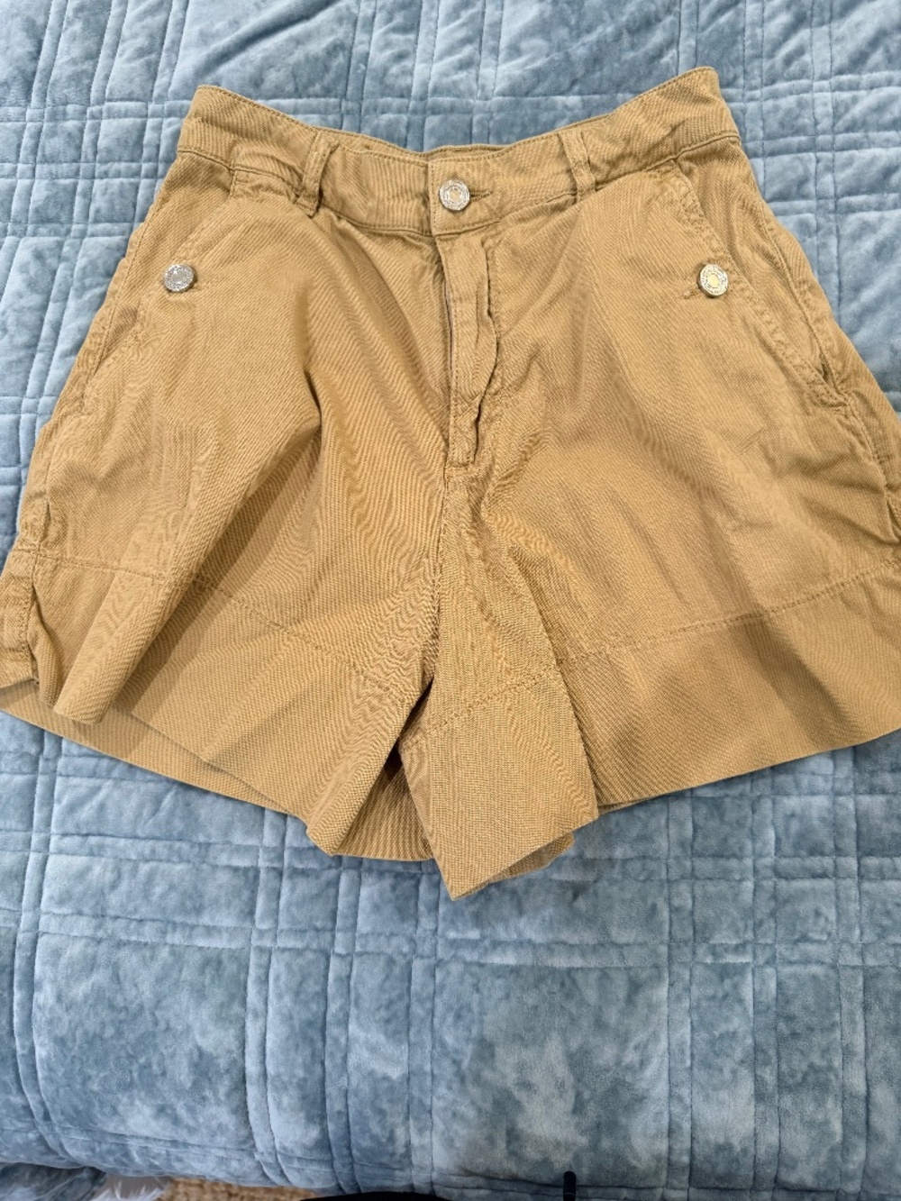Vanessa Bruno Tan High Waisted Shorts - FR 36/ US 4